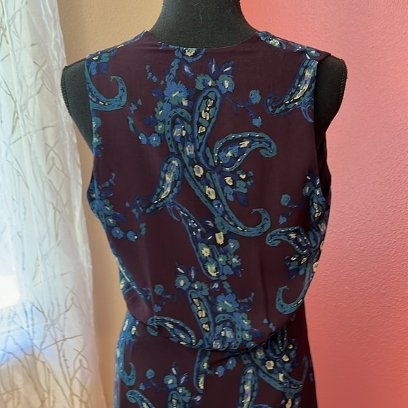 Cabi Treasure Paisley Crossover Style V Neck Midi Dress Style 3461 - Picture 10 of 12